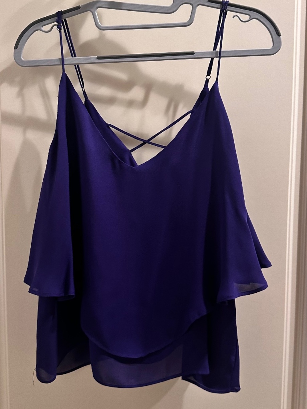 MYNE ROYAL BLUE SILK TOP